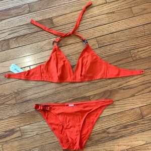 Eres Paris, Red Halter style bikini.